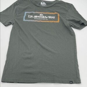Quiksilver Boys Medium T-Shirt with Orange and Blue Accents